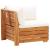 Canapea colț modulară cu perne, 1 buc., lemn masiv de acacia GartenMobel Dekor