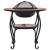Masă cu vatră de foc, mozaic, cărămiziu, 68 cm, ceramică GartenMobel Dekor
