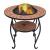 Masă cu vatră de foc, mozaic, cărămiziu, 68 cm, ceramică GartenMobel Dekor