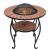 Masă cu vatră de foc, mozaic, cărămiziu, 68 cm, ceramică GartenMobel Dekor