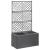 Strat înălțat spalier 2 ghivece negru 58x30x107 cm poliratan GartenMobel Dekor