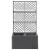 Strat înălțat spalier 2 ghivece negru 58x30x107 cm poliratan GartenMobel Dekor