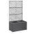 Strat înălțat spalier 2 ghivece negru 58x30x107 cm poliratan GartenMobel Dekor