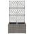 Strat înălțat spalier 2 ghivece, gri, 58x30x107 cm, poliratan GartenMobel Dekor