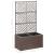 Strat înălțat spalier cu 2 ghivece maro 58x30x107 cm poliratan GartenMobel Dekor