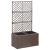 Strat înălțat spalier cu 2 ghivece maro 58x30x107 cm poliratan GartenMobel Dekor