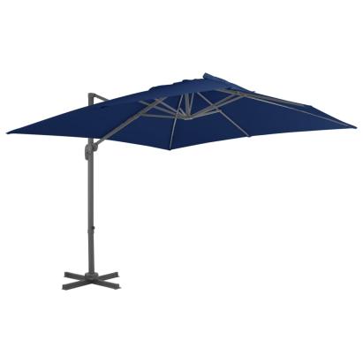 Umbrelă suspendată cu stâlp din aluminiu albastru azuriu 3x3 m GartenMobel Dekor