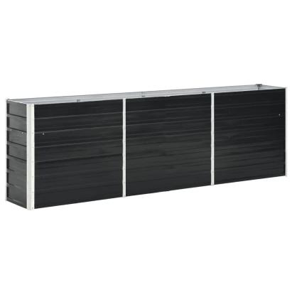 Strat înălțat de grădină antracit 240x40x77 cm oțel galvanizat GartenMobel Dekor