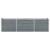 Strat înălțat de grădină gri 240 x 40 x 45 cm oțel galvanizat GartenMobel Dekor