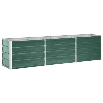 Strat înălțat de grădină verde 240 x 40 x 45 cm oțel galvanizat GartenMobel Dekor