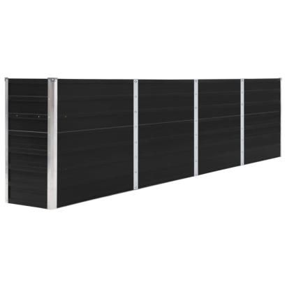 Strat înălțat grădină, antracit, 320x40x77 cm, oțel galvanizat GartenMobel Dekor