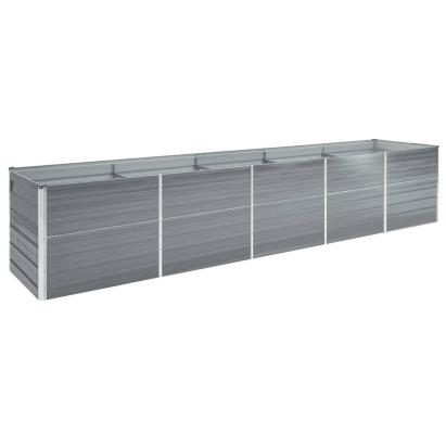 Strat înălțat de grădină, gri, 400x80x45 cm, oțel galvanizat GartenMobel Dekor
