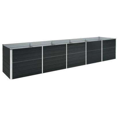 Strat înălțat grădină, antracit, 400x80x77 cm, oțel galvanizat GartenMobel Dekor