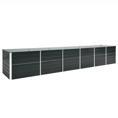Strat înălțat grădină, antracit, 480x80x77 cm, oțel galvanizat GartenMobel Dekor