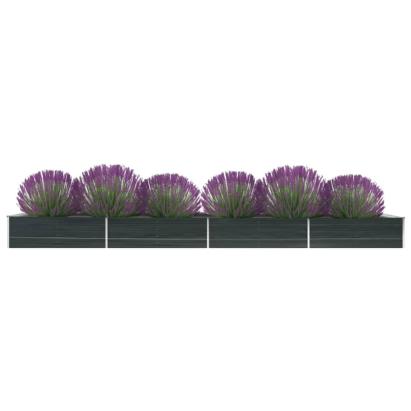 Strat înălțat de grădină antracit 600x80x45 cm oțel galvanizat GartenMobel Dekor