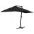 Umbrelă suspendată cu stâlp din lemn, negru, 400 x 300 cm GartenMobel Dekor