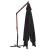 Umbrelă suspendată cu stâlp din lemn, negru, 400 x 300 cm GartenMobel Dekor
