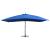 Umbrelă de soare suspendată, stâlp lemn, albastru, 400 x 300 cm GartenMobel Dekor