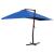 Umbrelă de soare suspendată, stâlp lemn, albastru, 400 x 300 cm GartenMobel Dekor