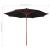 Umbrelă de soare cu stâlp din lemn, negru, 300 x 258 cm GartenMobel Dekor