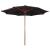 Umbrelă de soare cu stâlp din lemn, negru, 300 x 258 cm GartenMobel Dekor