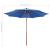 Umbrelă de soare cu stâlp din lemn, albastru, 300 x 258 cm GartenMobel Dekor