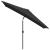 Umbrelă de soare cu stâlp metalic, negru, 300 x 200 cm GartenMobel Dekor