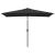 Umbrelă de soare cu stâlp metalic, negru, 300 x 200 cm GartenMobel Dekor