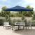 Umbrelă suspendată cu stâlp din aluminiu, albastru, 350 cm GartenMobel Dekor