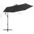 Umbrelă suspendată cu stâlp din aluminiu, negru, 300 cm GartenMobel Dekor