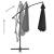 Umbrelă suspendată cu stâlp din aluminiu, negru, 300 cm GartenMobel Dekor