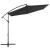Umbrelă suspendată cu stâlp din aluminiu, negru, 300 cm GartenMobel Dekor