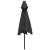 Umbrelă de soare exterior, LED-uri și stâlp oțel, negru, 300 cm GartenMobel Dekor