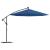 Umbrelă suspendată cu LED și stâlp din oțel, azuriu, 300 cm GartenMobel Dekor