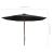 Umbrelă de soare de exterior, stâlp din lemn, negru, 350 cm GartenMobel Dekor