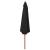 Umbrelă de soare de exterior, stâlp din lemn, negru, 350 cm GartenMobel Dekor