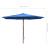 Umbrelă de soare de exterior, stâlp din lemn, albastru, 350 cm GartenMobel Dekor