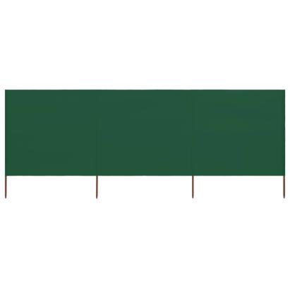 Paravan anti-vânt cu 3 panouri, verde, 400 x 80 cm, textil GartenMobel Dekor