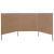 Paravan anti-vânt cu 3 panouri, gri taupe, 400 x 80 cm, textil GartenMobel Dekor