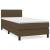 Pat box spring cu saltea, maro închis, 80x200 cm, textil GartenMobel Dekor