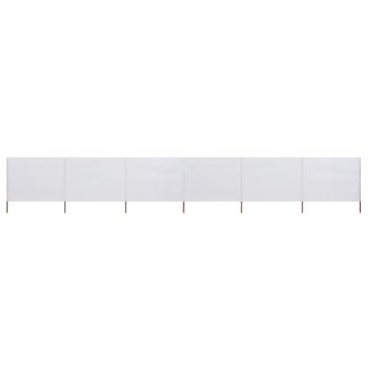 Paravan anti-vânt cu 6 panouri, alb nisipiu, 800x160 cm textil GartenMobel Dekor