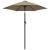Umbrelă de soare, gri taupe, 200 x 224 cm, aluminiu GartenMobel Dekor