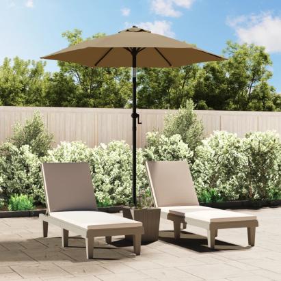 Umbrelă de soare, gri taupe, 200 x 224 cm, aluminiu GartenMobel Dekor
