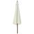 Umbrelă soare de exterior, stâlp din lemn, alb nisipiu, 330 cm GartenMobel Dekor