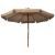 Umbrelă de soare de exterior, stâlp din lemn, gri taupe, 330 cm GartenMobel Dekor