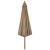 Umbrelă de soare de exterior, stâlp din lemn, gri taupe, 330 cm GartenMobel Dekor