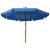 Umbrelă de soare de exterior, stâlp lemn, azuriu, 330 cm GartenMobel Dekor