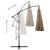 Umbrelă de soare suspendată, gri taupe, 3 m, stâlp de aluminiu GartenMobel Dekor