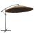 Umbrelă de soare suspendată, gri taupe, 3 m, stâlp de aluminiu GartenMobel Dekor