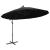 Umbrelă de soare suspendată, negru, 3 m, stâlp de aluminiu GartenMobel Dekor